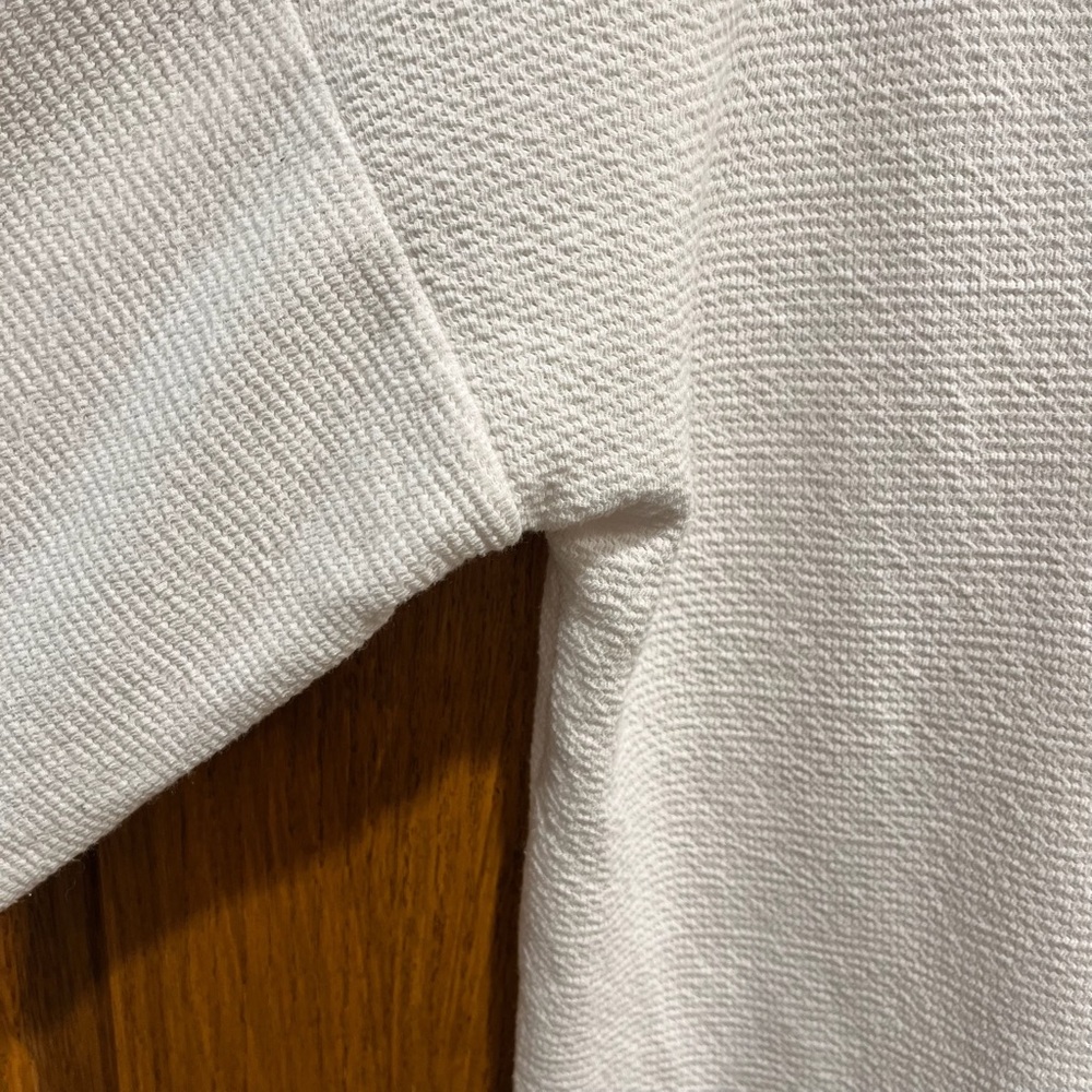 Tres Bien White Waffle Knit Hooded Sweater - Size Small - Picture 4 of 10